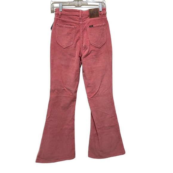 Lee High Rise Flare Corduroy Jeans Canyon Rose Size 27 New with Tags - Picture 8 of 12